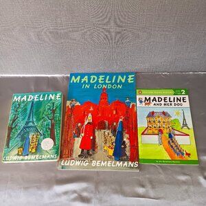 Madeline Book Lot 3 Ludwig Bemelmans John Bemelmans Marciano Hardcover Paperback